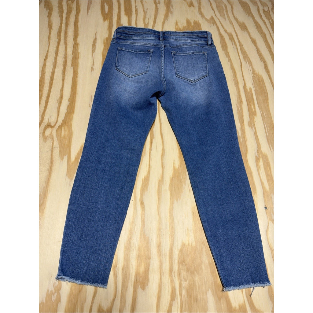 KANCAN WOMEN'S HIGH RISE ANKLE SKINNY JEANS - Size 15/31 Raw Hem