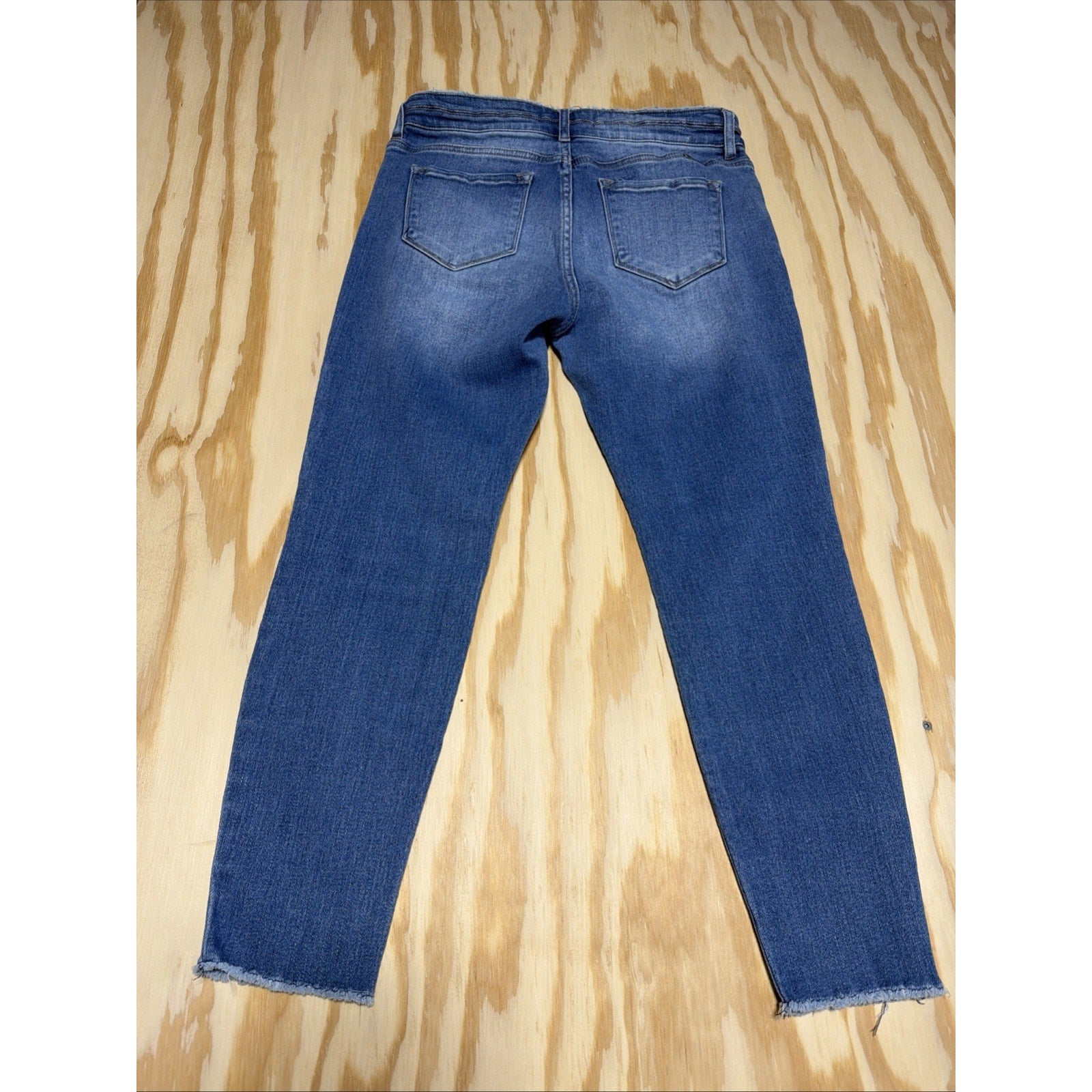 KANCAN WOMEN'S HIGH RISE ANKLE SKINNY JEANS - Size 15/31 Raw Hem