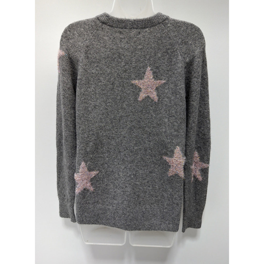 Lou & Grey for Loft Gray Shimmer Stars Women Super Soft Sweater Size XS