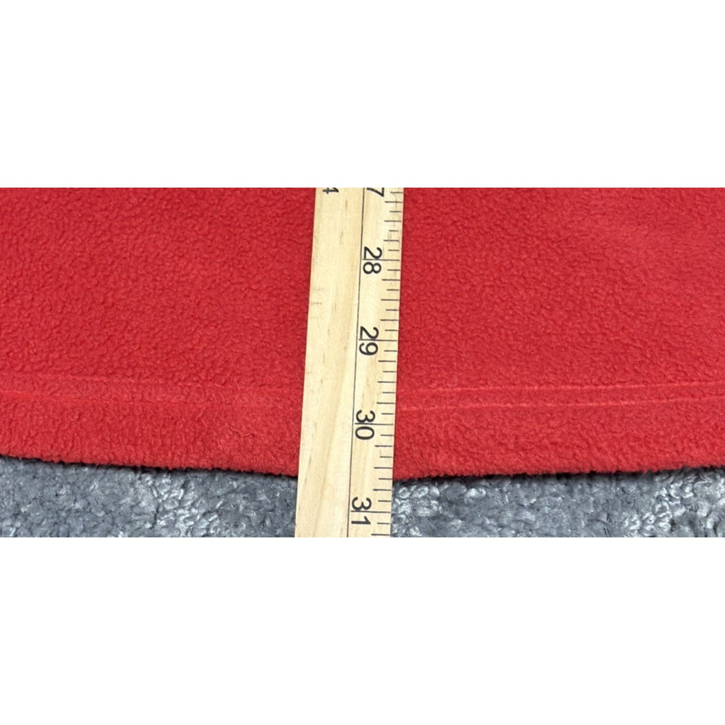 Quacker Factory Hooded Fleece Jacket Red Sz 1X Rhinestone Zip Women H830