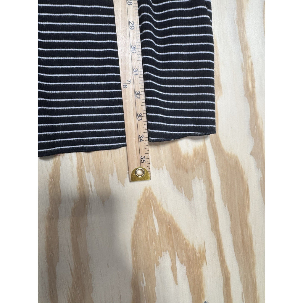 New Look Womens 8 Black White Striped T-Shirt Dress Short Sleeve Casual Stretch