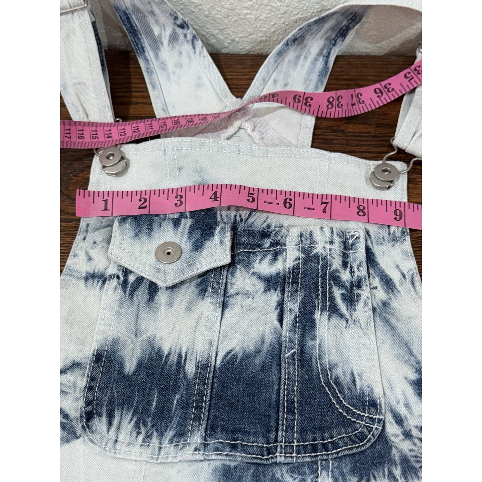 NOBO NO BOUNDARIES JR'S 7/9 TIE DYE SHORTALLS, SHORTS ROMPER NEW WITH TAGS