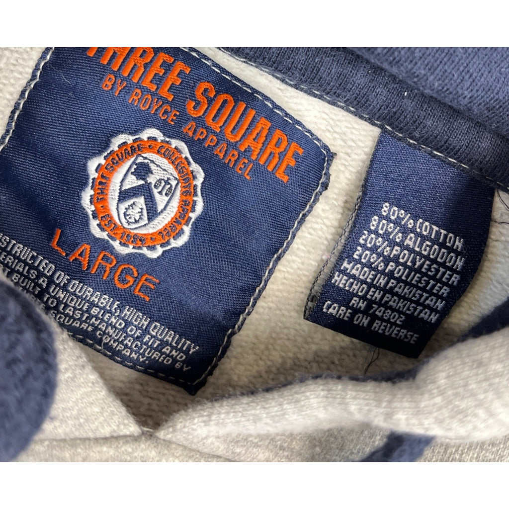 Men’s Auburn Tigers Long Sleeve Hoodie 3 Square By Royce Apparel Size L Gray