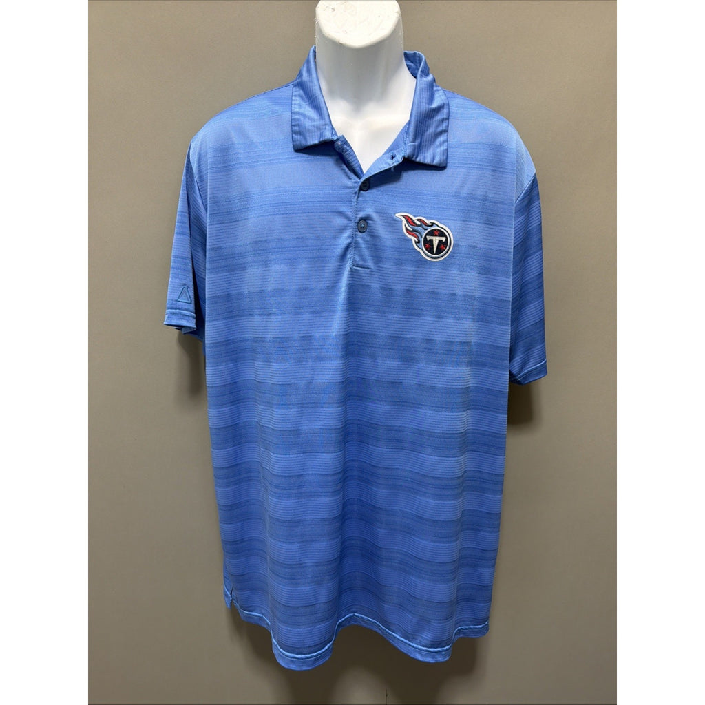Tennessee Titans Polo Shirt Antigua Light Blue Short Sleeve Men XL