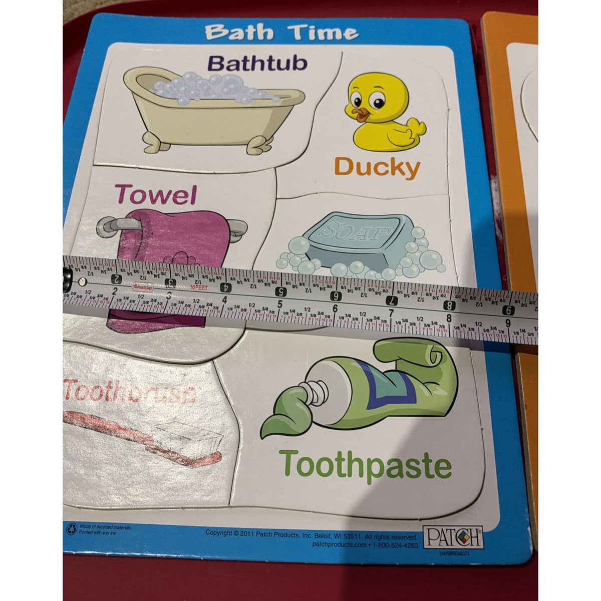 2 Pack Puzzles for Ages 1 1/2 & Up, 4-6Pieces Each: Bath, Beach & Play Time