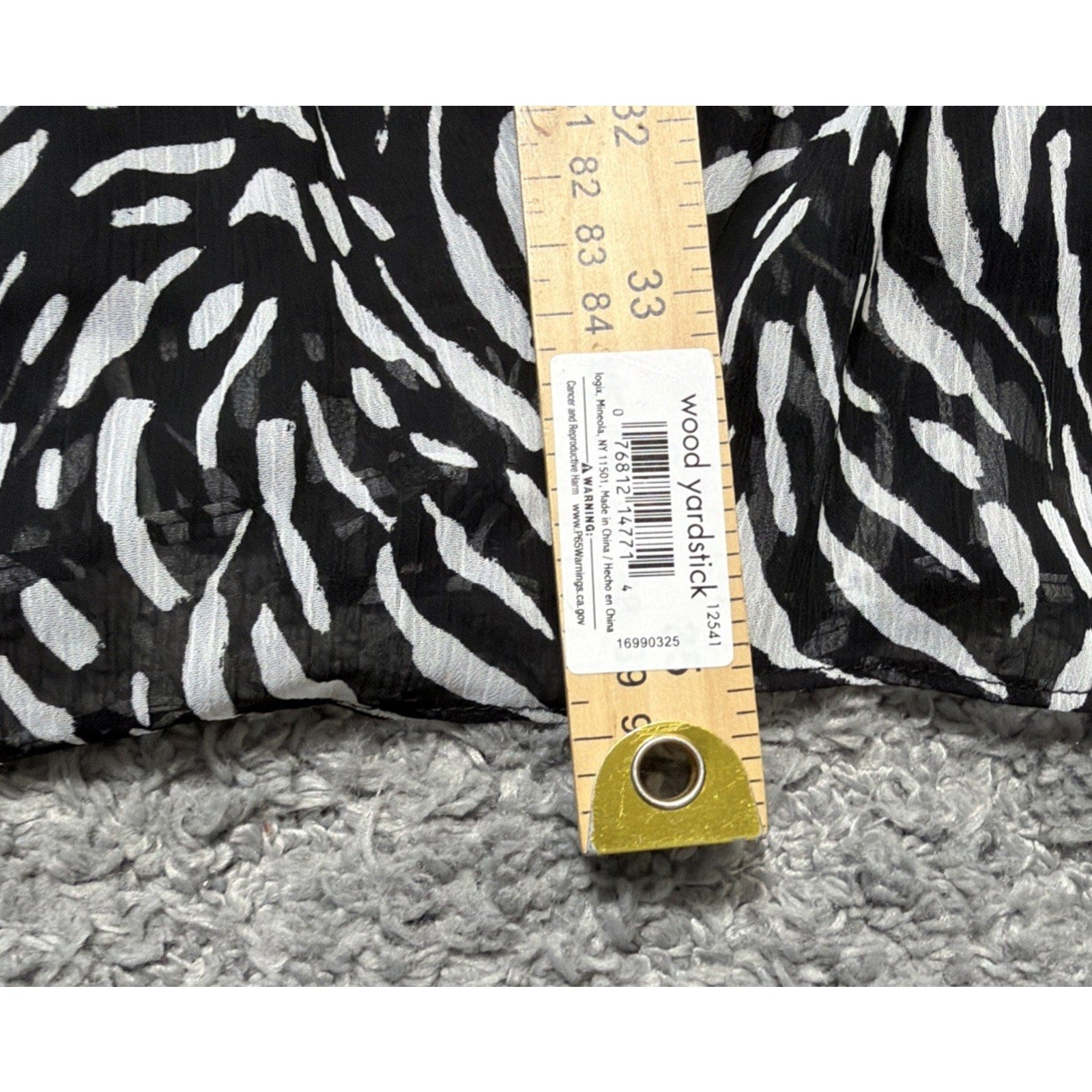 NWT Nine West Women’s XXL Black White Zebra Print Sleeveless Ruffle Hem Dress