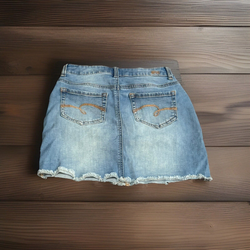 Justice - Denim Skort - Size 12- With Pockets - NWOT Button Front