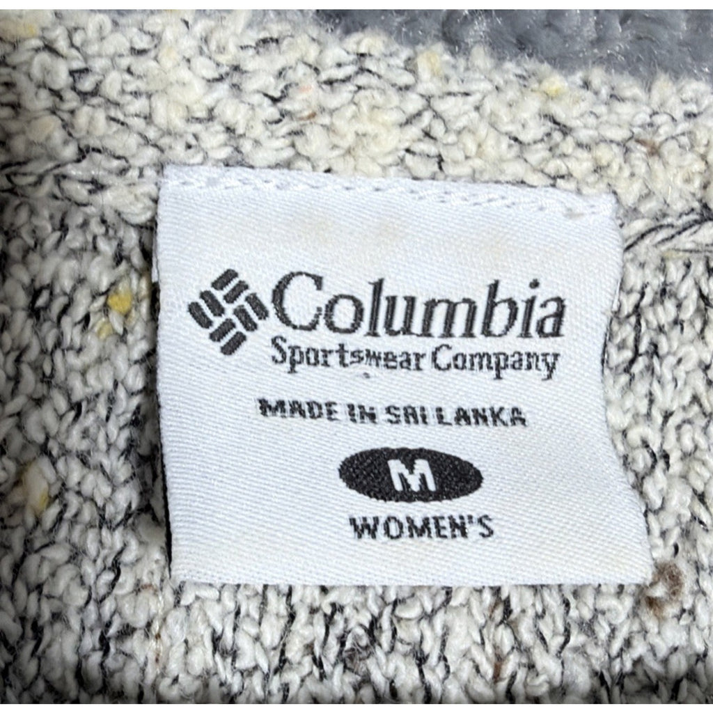 Vtg Columbia Speckled Oversized Sweatshirt Women's Size Medium Outdoors Casual