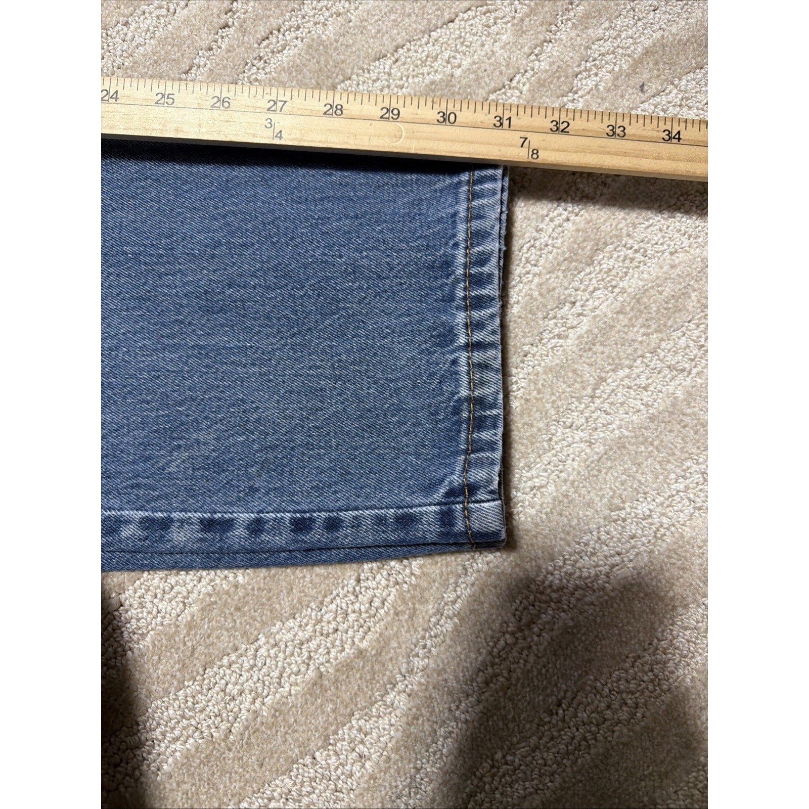 Levis 505 Mens Straight Fit Jeans Sz 33x32 Blue Med washed Heavy Cotton Denim