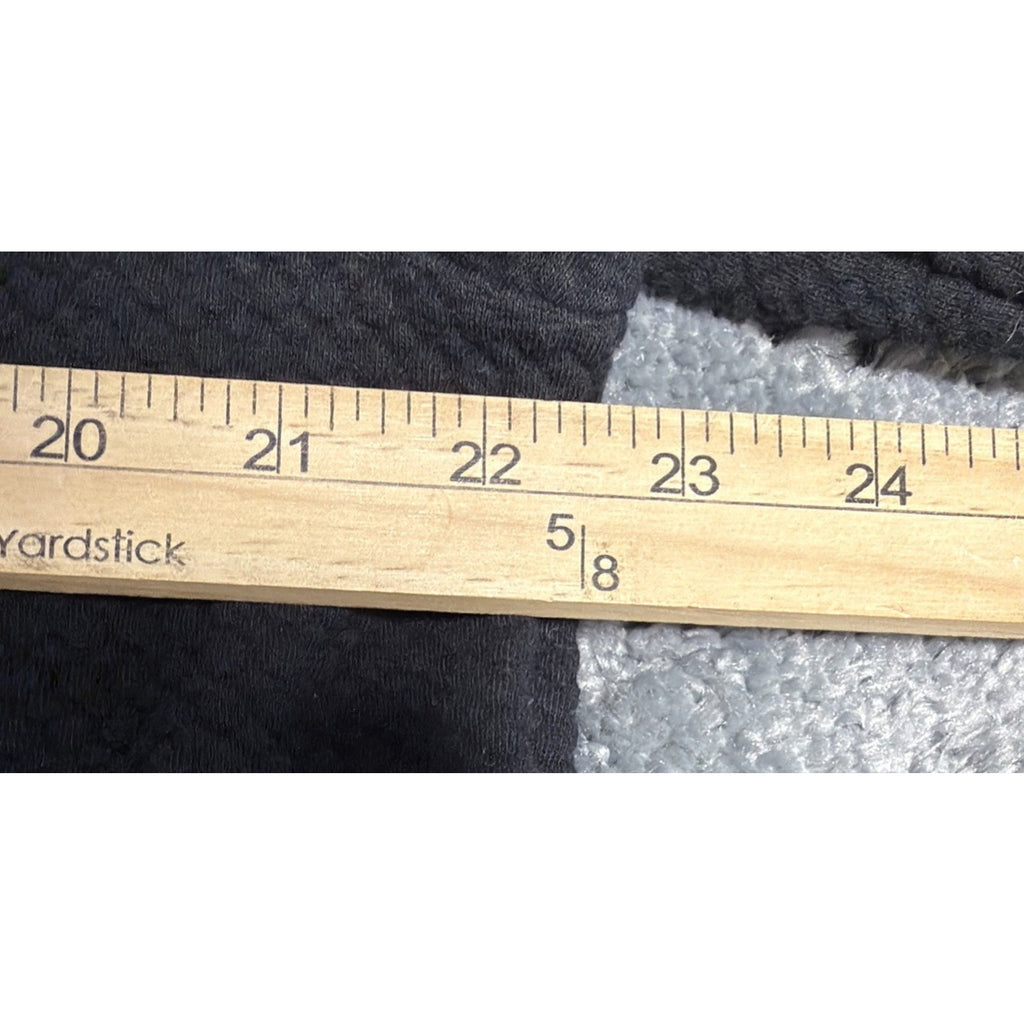 FLX Urban Commuter Waffle Knit Pullover Top Zip Pocket Black Size L