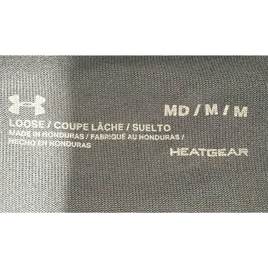 Under Armour Tech 2.0 Gray shirt Mens M Logo Graphic Training gym workout crew