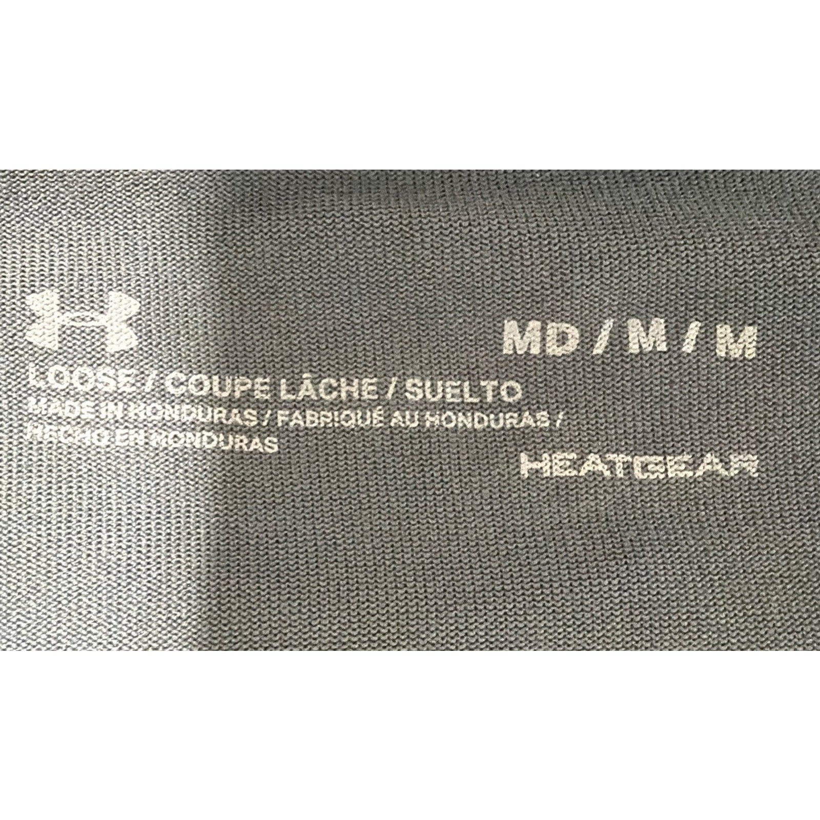 Under Armour Tech 2.0 Gray shirt Mens M Logo Graphic Training gym workout crew