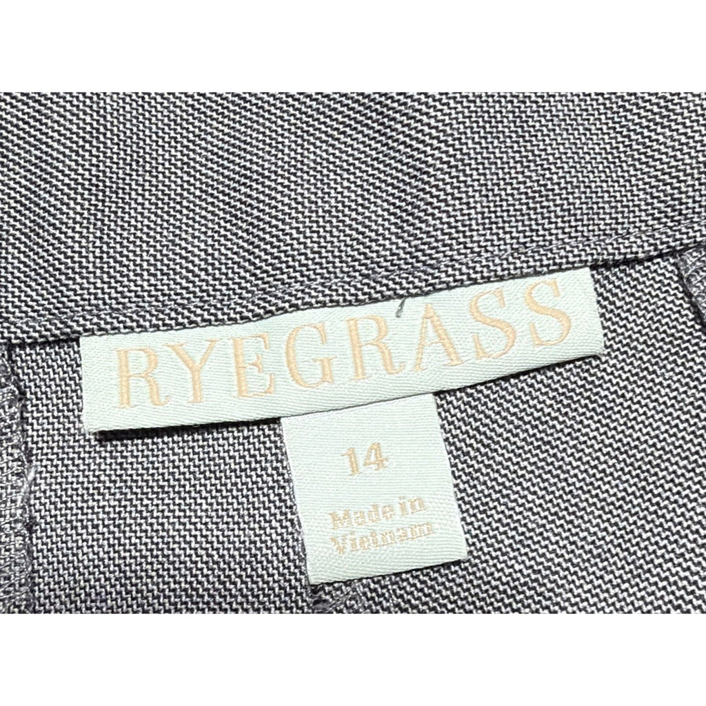 NWT Ryegrass Women Dress Pants Size 14 Gray Wide Leg High Rise