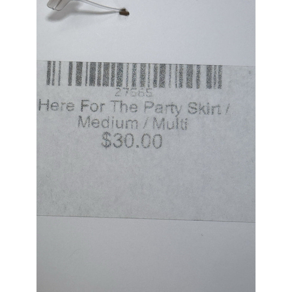 “Here For The Party”Aztec Print Zip Front Mini Skirt multi Color Women’s M