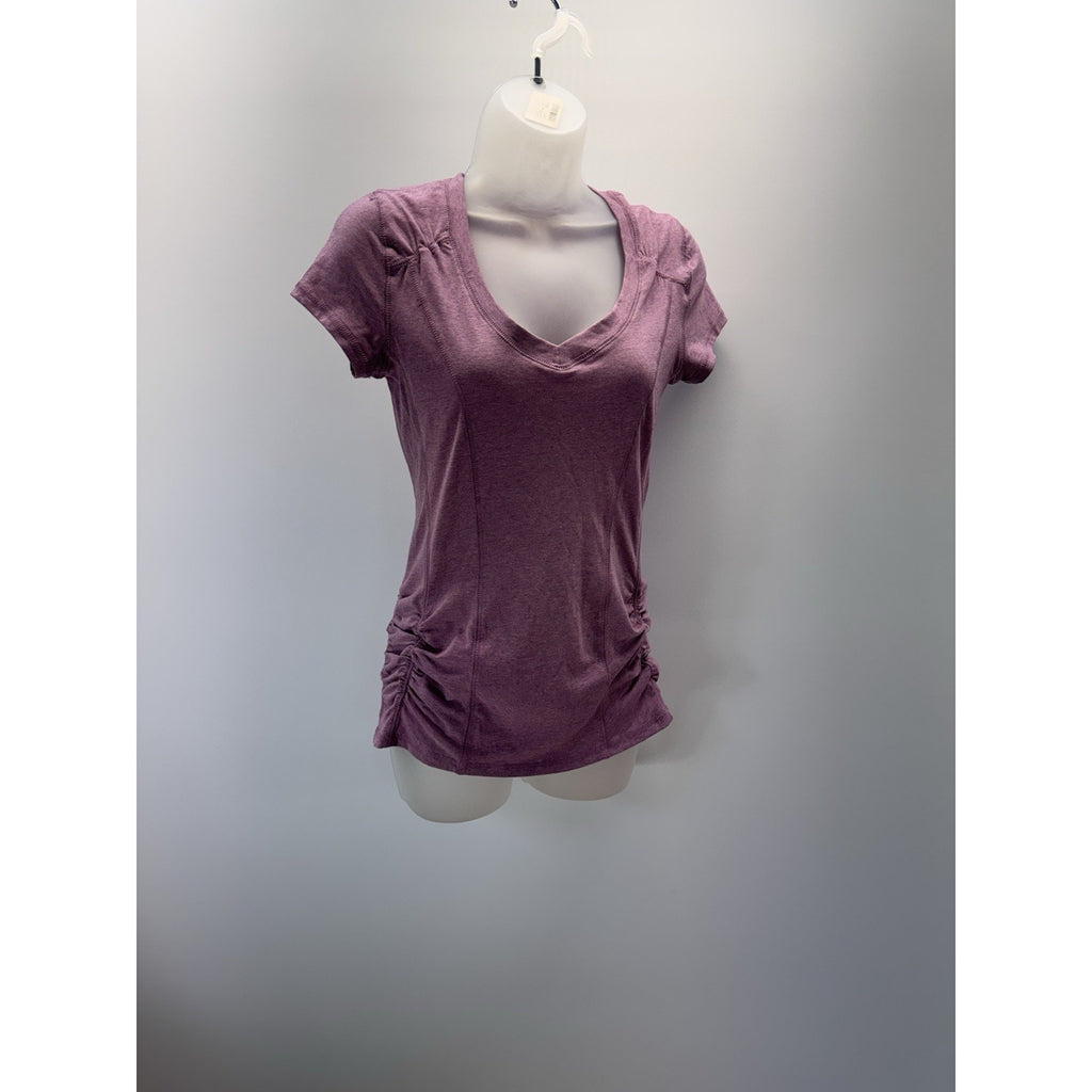 New York Laundry Women’s Small Short Sleeve Compression Top Purple In Color