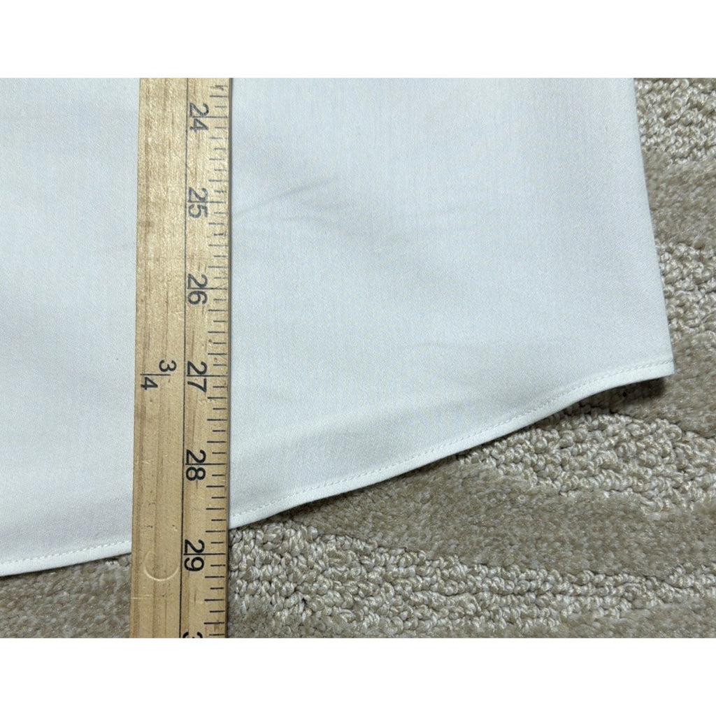 LUGANO Switzerland White Slim Fit Button Down Dress Shirt Stretch Size M