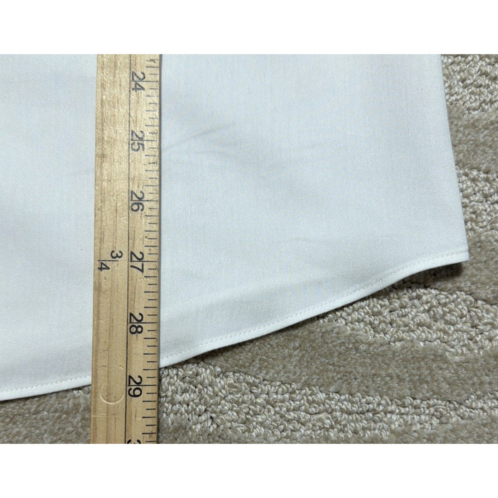 LUGANO Switzerland White Slim Fit Button Down Dress Shirt Stretch Size M