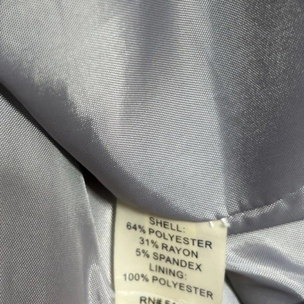 Calvin Klein Luxe Stretch 2 Button Notch Lapel Long Sleeve Lined Blazer Size 12