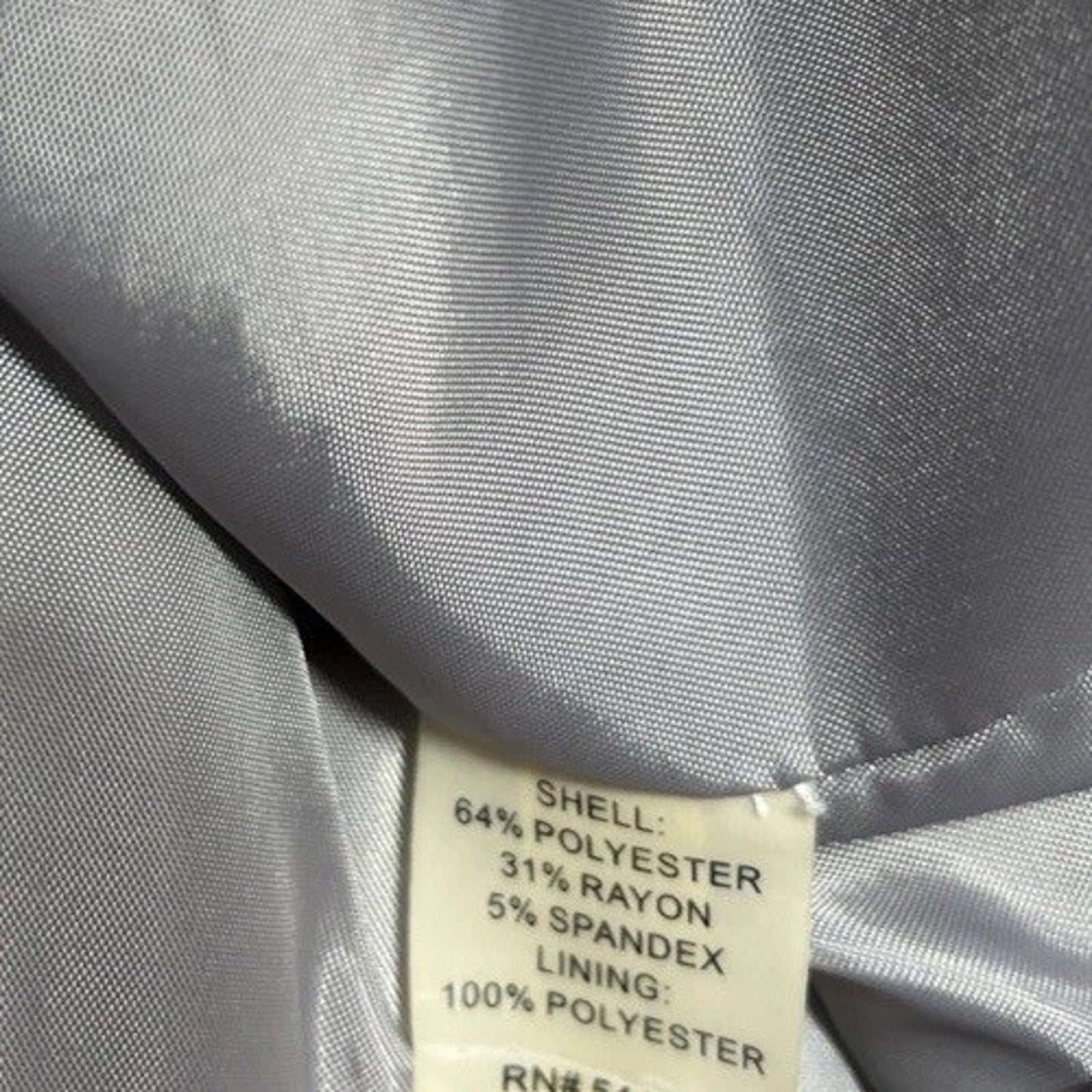 Calvin Klein Luxe Stretch 2 Button Notch Lapel Long Sleeve Lined Blazer Size 12