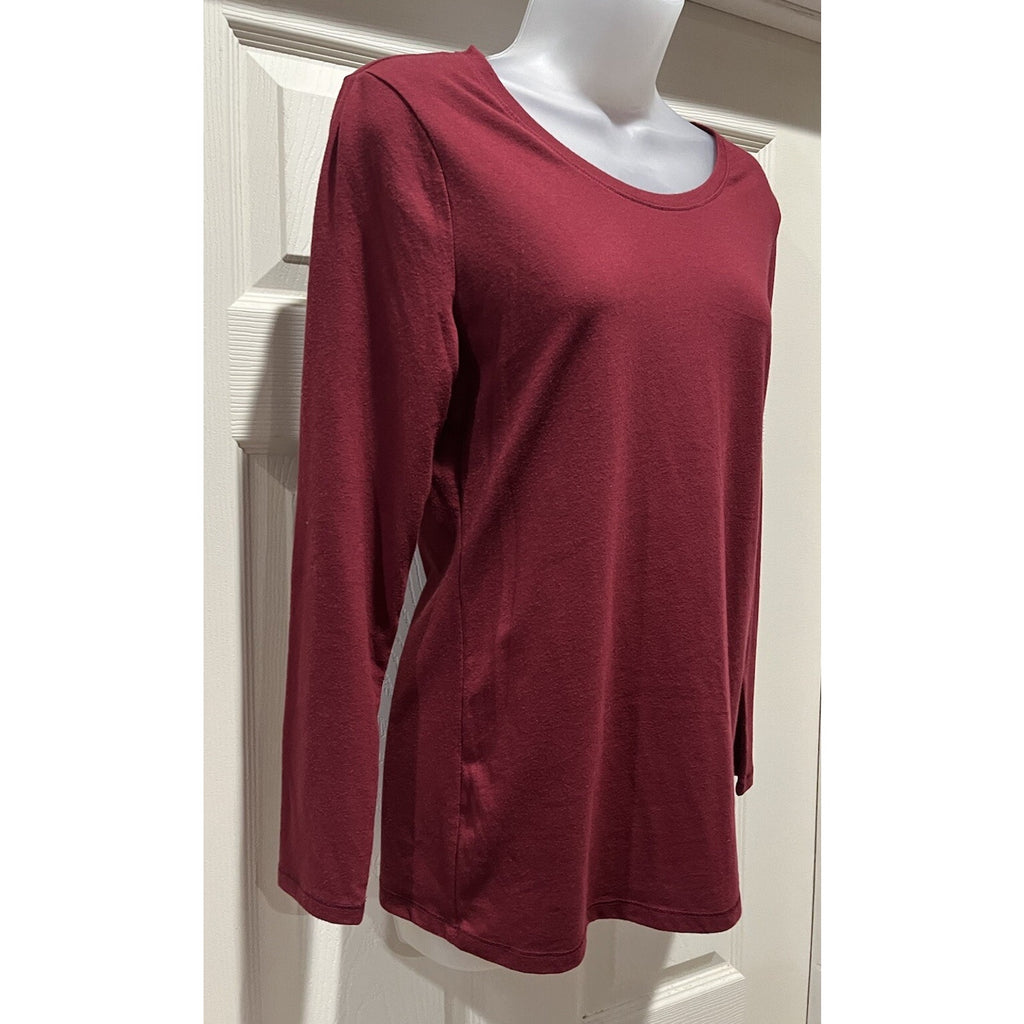 No Boundaries Junior’s Long Sleeve Red Shirt Top Cotton Blend- XL