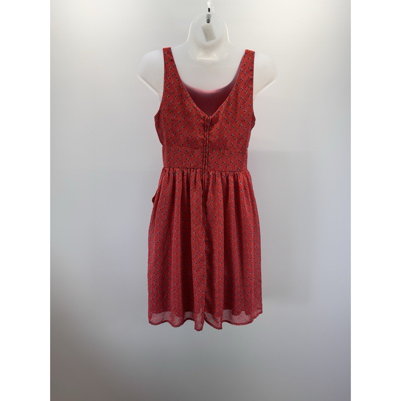 Maurices Coral Sleeveless Dress Juniors Size 5/6 Pockets