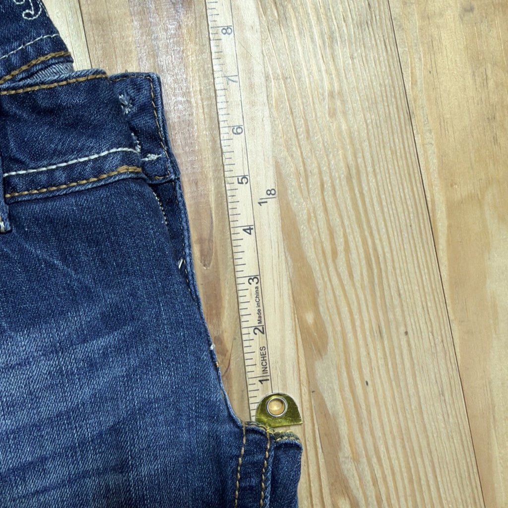 Miss Me JPW5120 Bootcut Jeans 28x33 Y2K White Leather Flap Pocket Tall