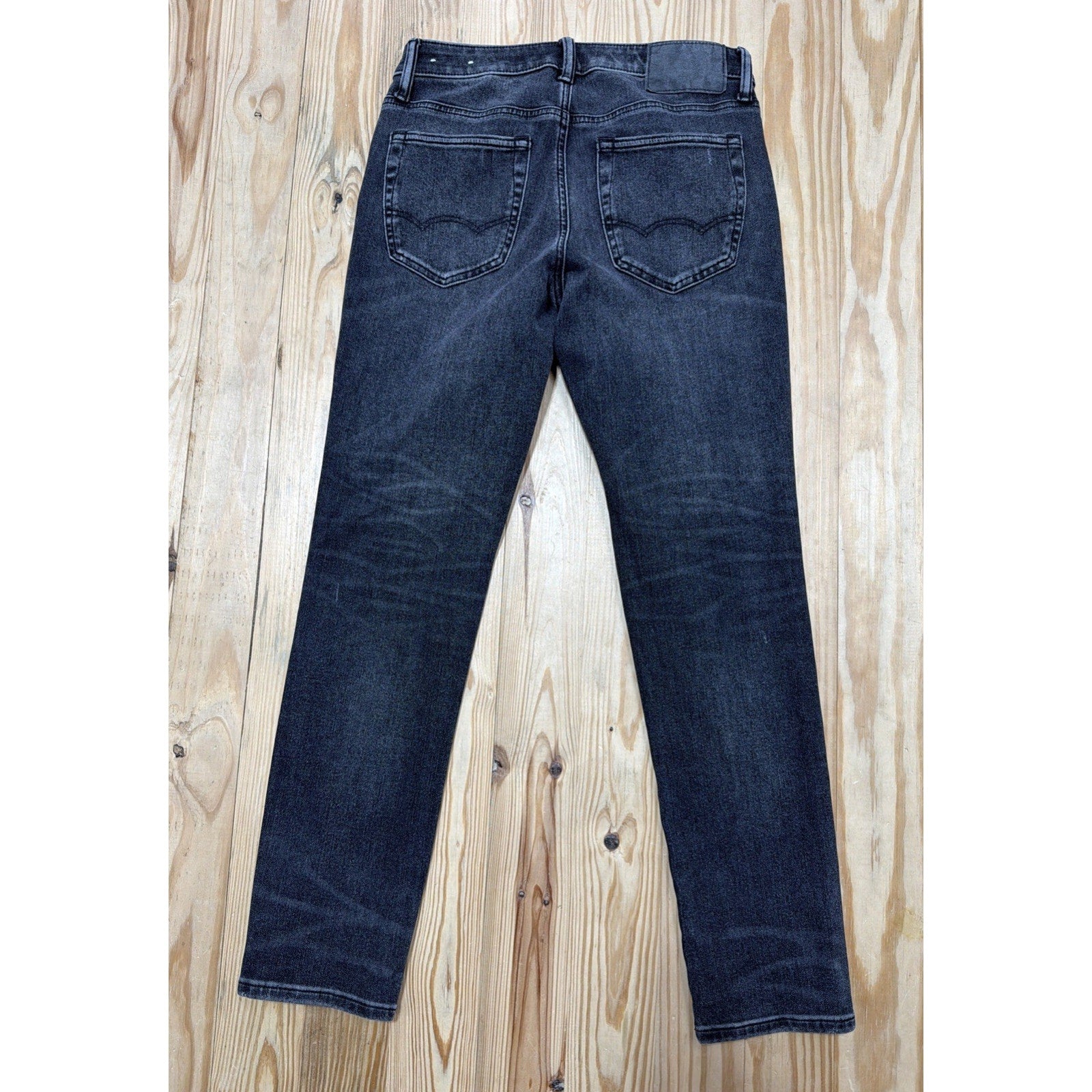 American Eagle Jeans Mens 29x30 Black Denim Slim 360 AirFlex Distressed