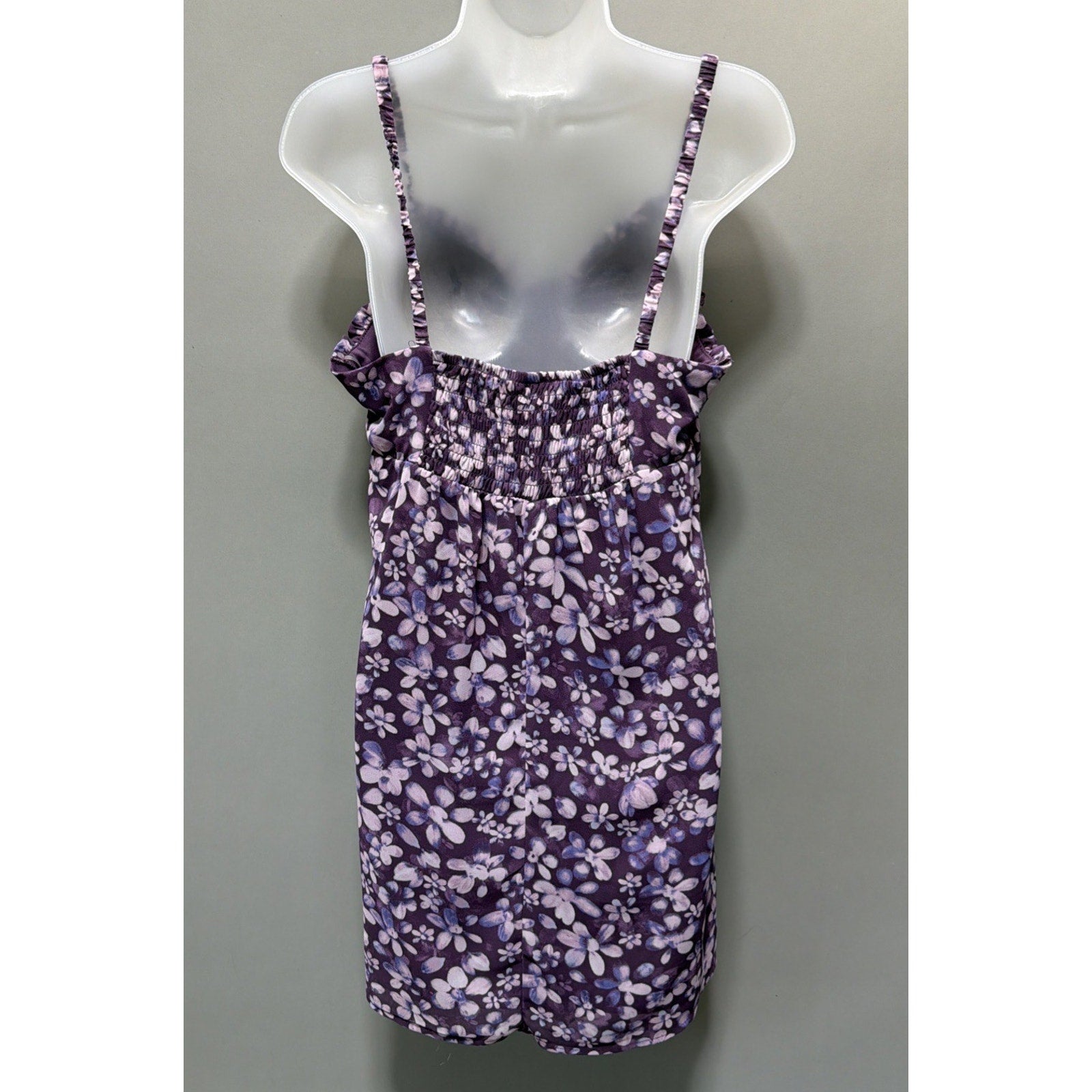 Wild Fable Purple Lined Floral Mini Dress Size M NWT