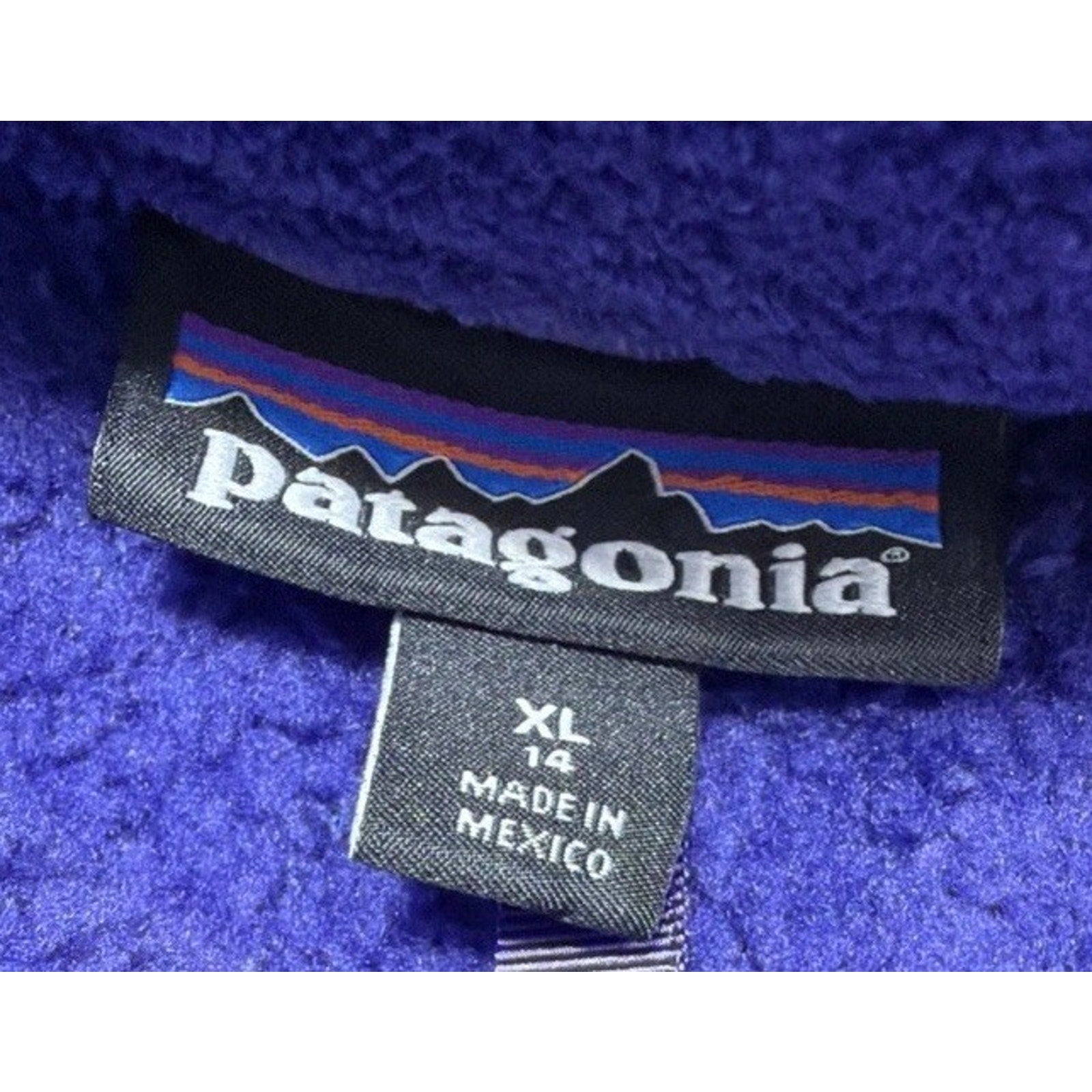 Patagonia Girl's Re-Tool Snap-T Polartec Fleece Pullover Size XL Purple