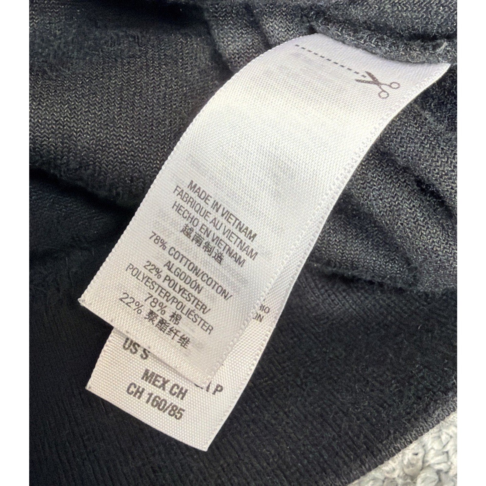 Juicy Couture Velvet Velour Pull Over Hoodie Black Sz Small Studded Y2K