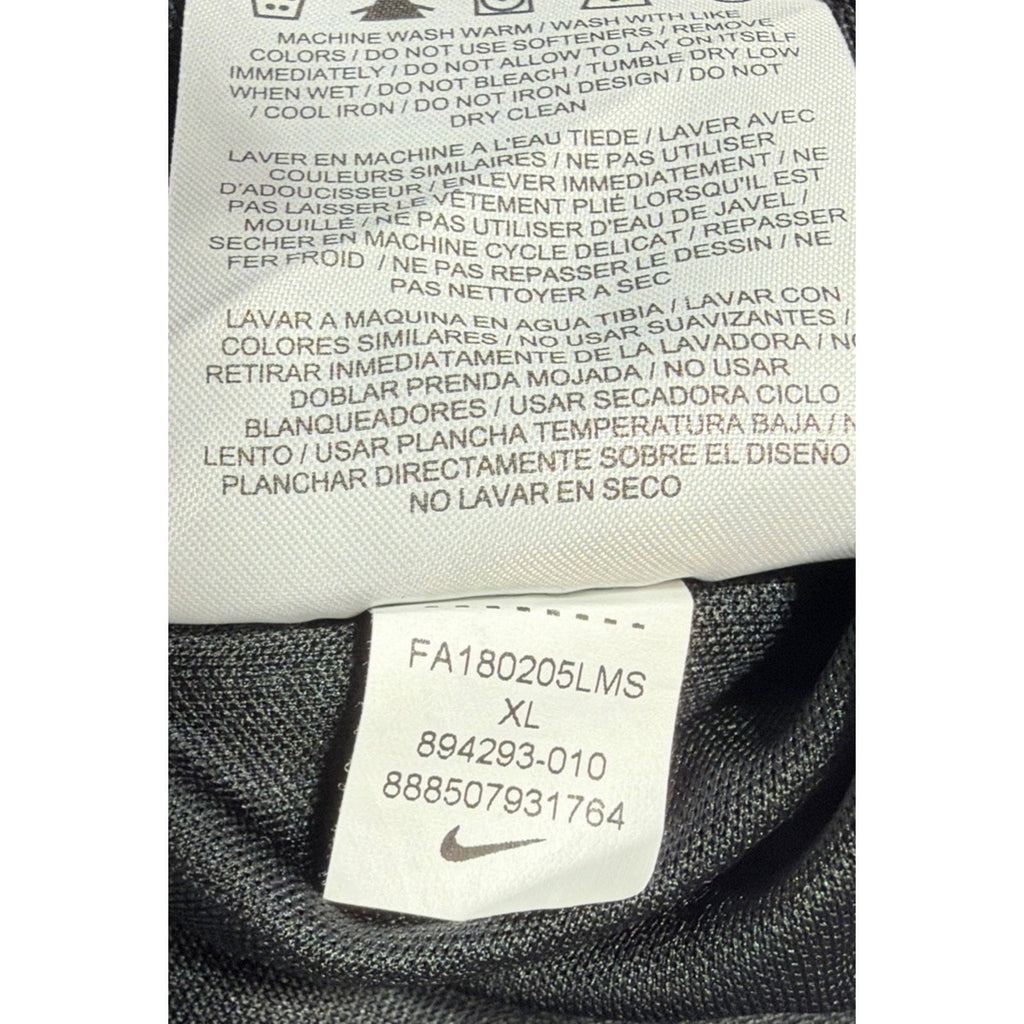 Nike Tiempo Premier Mens XL Dri Fit Soccer Jersey Black 894293-010