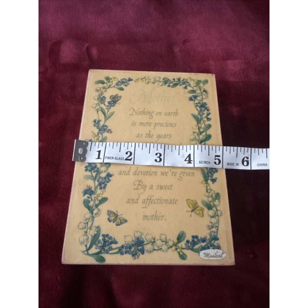 1991 Summit Wood Music Box Mothers Poem Swiss Movement Plays Lara's Theme