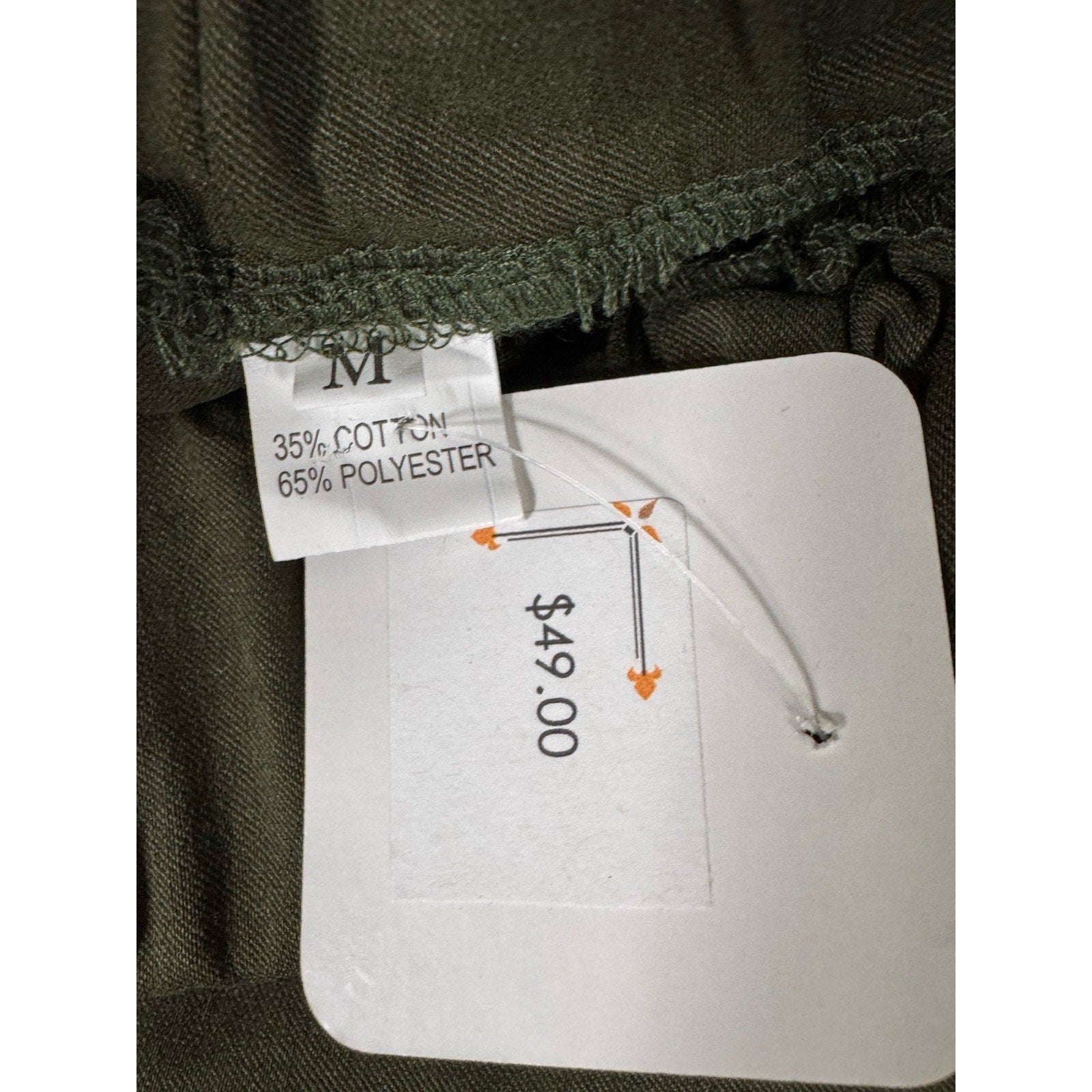 Fierce 605 Buckle Side Skinny Pull On Stretch Size Medium Long Army Green Boho