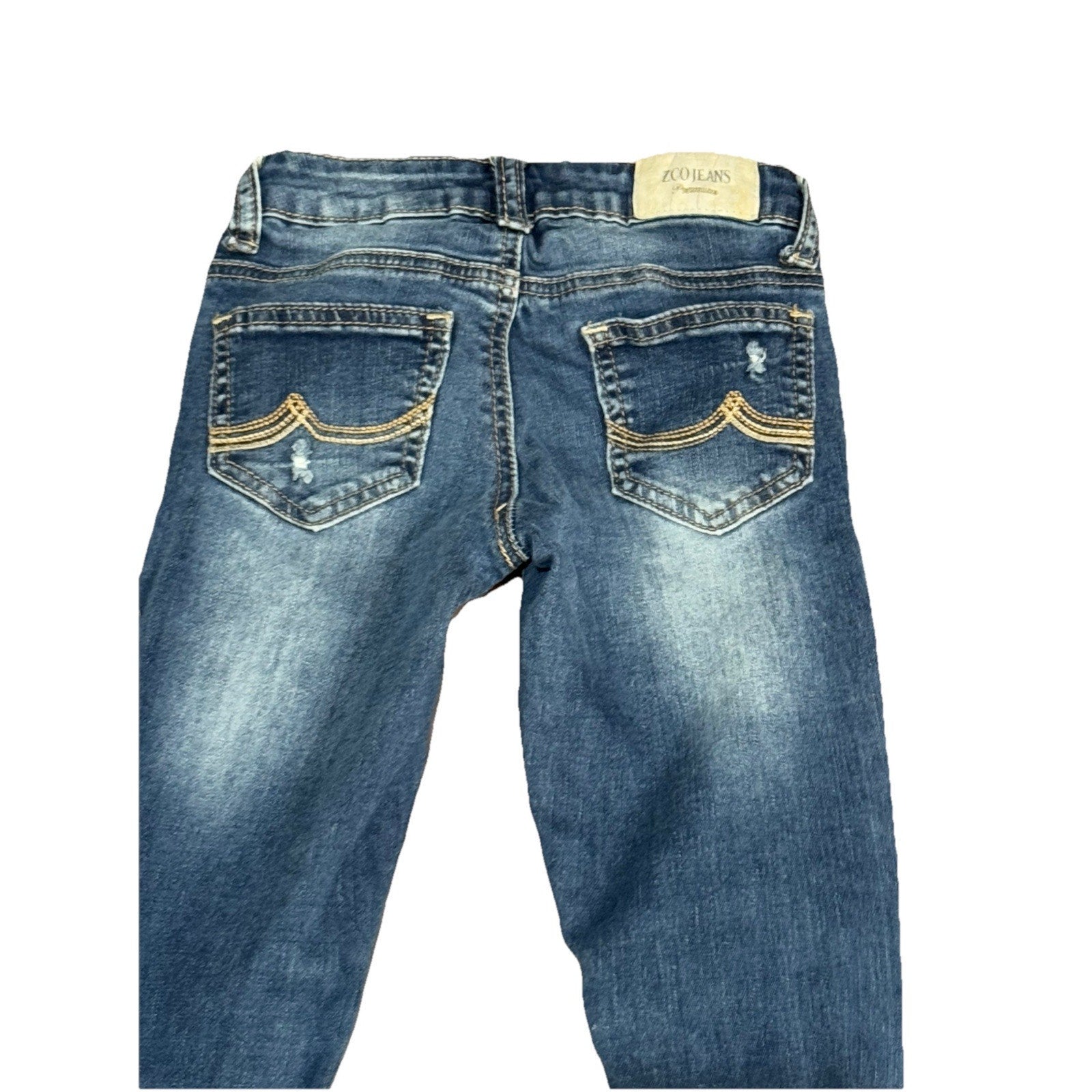 ZCO Jeans Premium Girls size 7 Blue Jeans Distressed Jeans Stretch