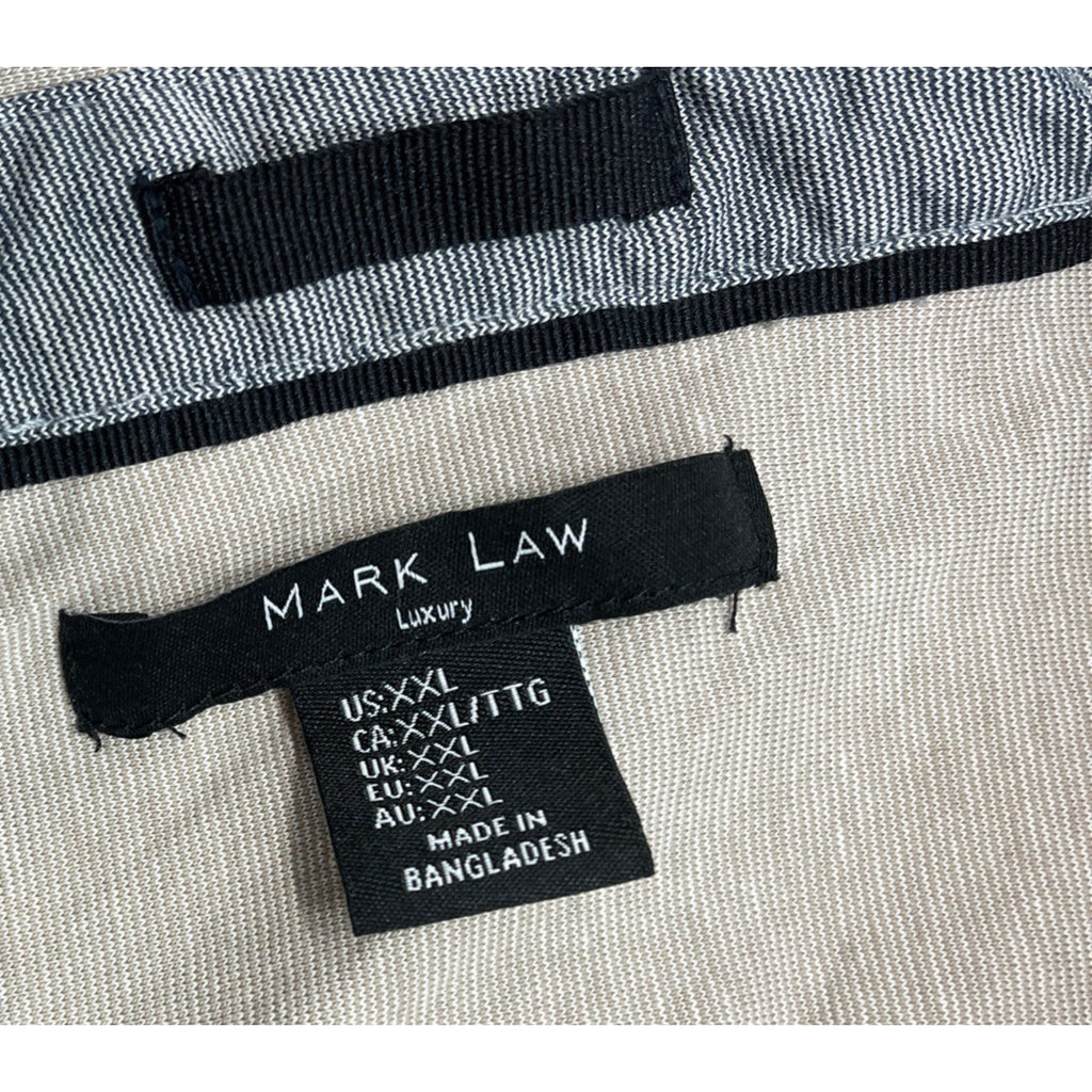 Mark Law Luxury Men's 100% Cotton Short Sleeve Button Up Knit Shirt Biege XXL