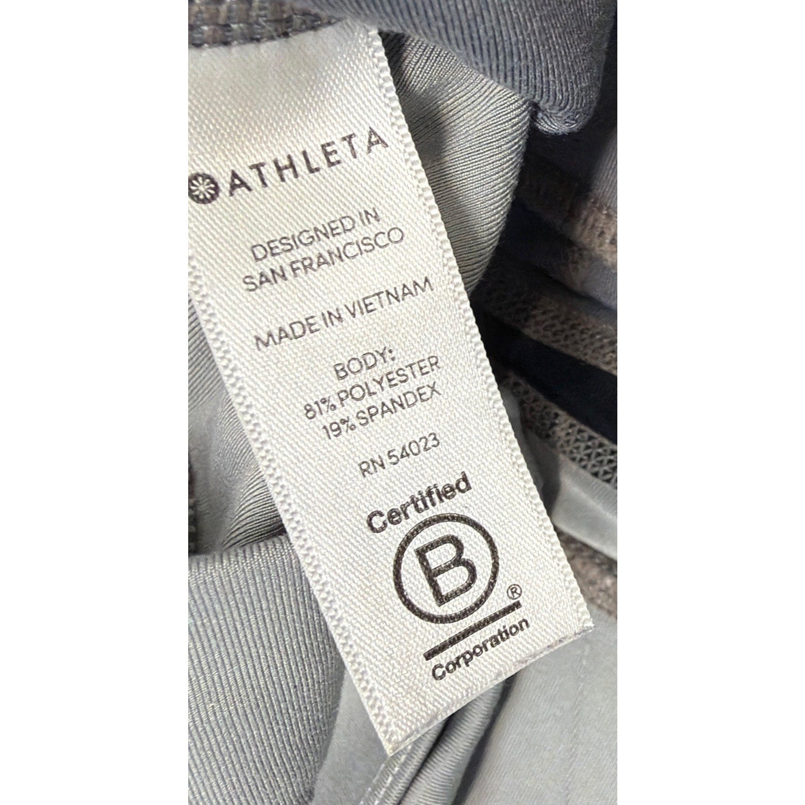 Athleta 7/8 Ankle Leggings Colorblock Gray Black Size M Womens Yoga Running