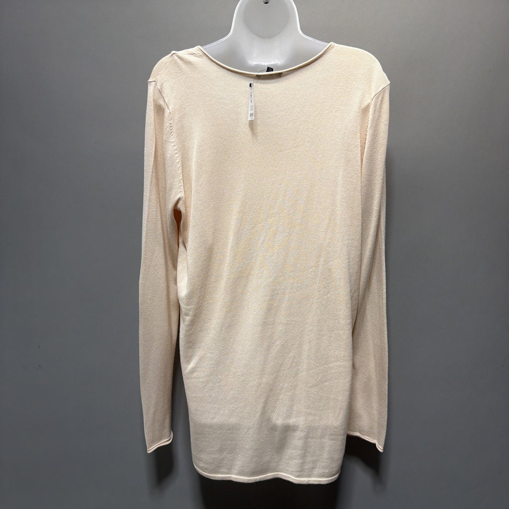 The Limited Cream Lightweight V Neck Sweater Built In Tank Womans Size Large NWT