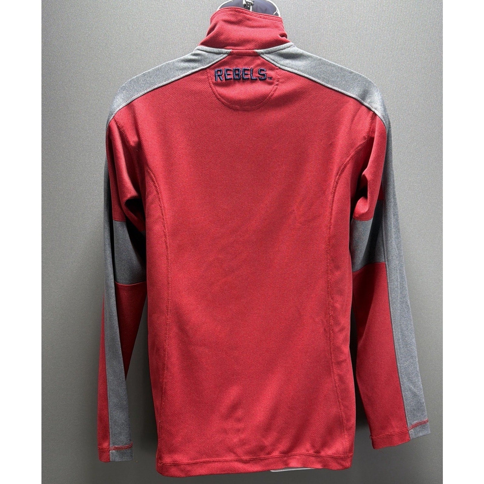 Ole Miss Rebels NCAA Section 101 Majestic Pullover 1/4 Zip Sweatshirt Size S