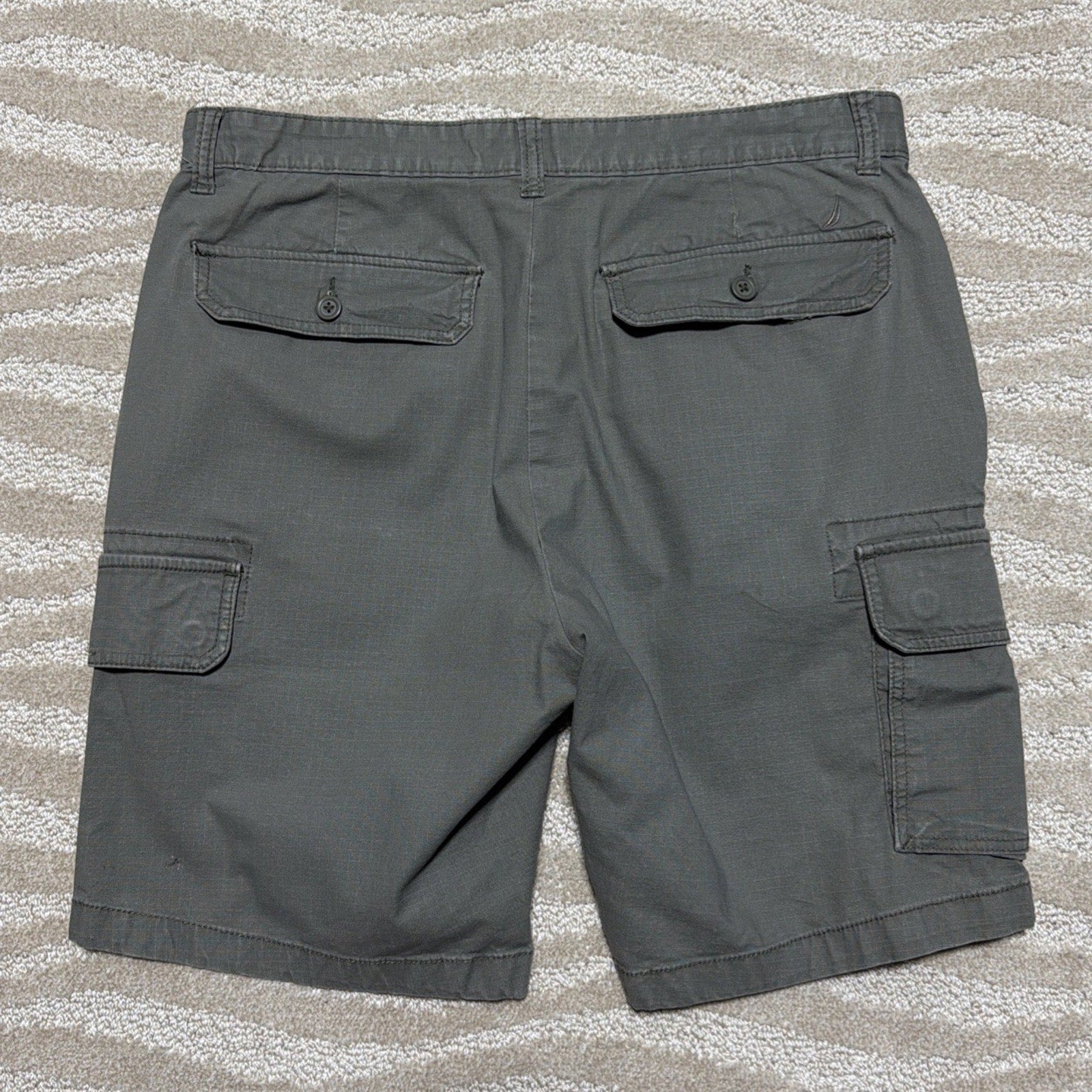 MENS NAUTICA Flex CLASSIC FIT STRETCH RIPSTOP 9”CARGO SHORTS 32 Green