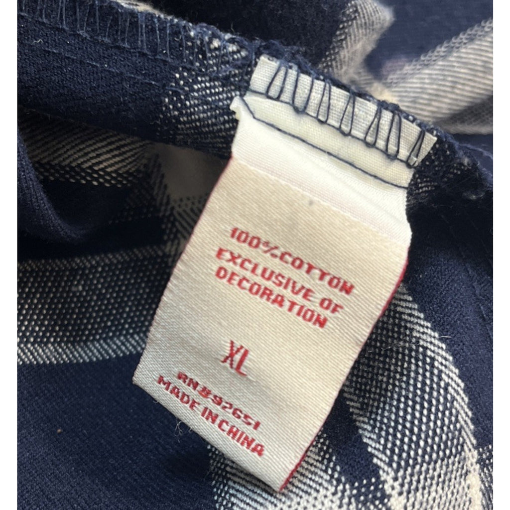 The Heritage America 1776 Shirt Mens XL Plaid Flannel Leather Patchwork Street