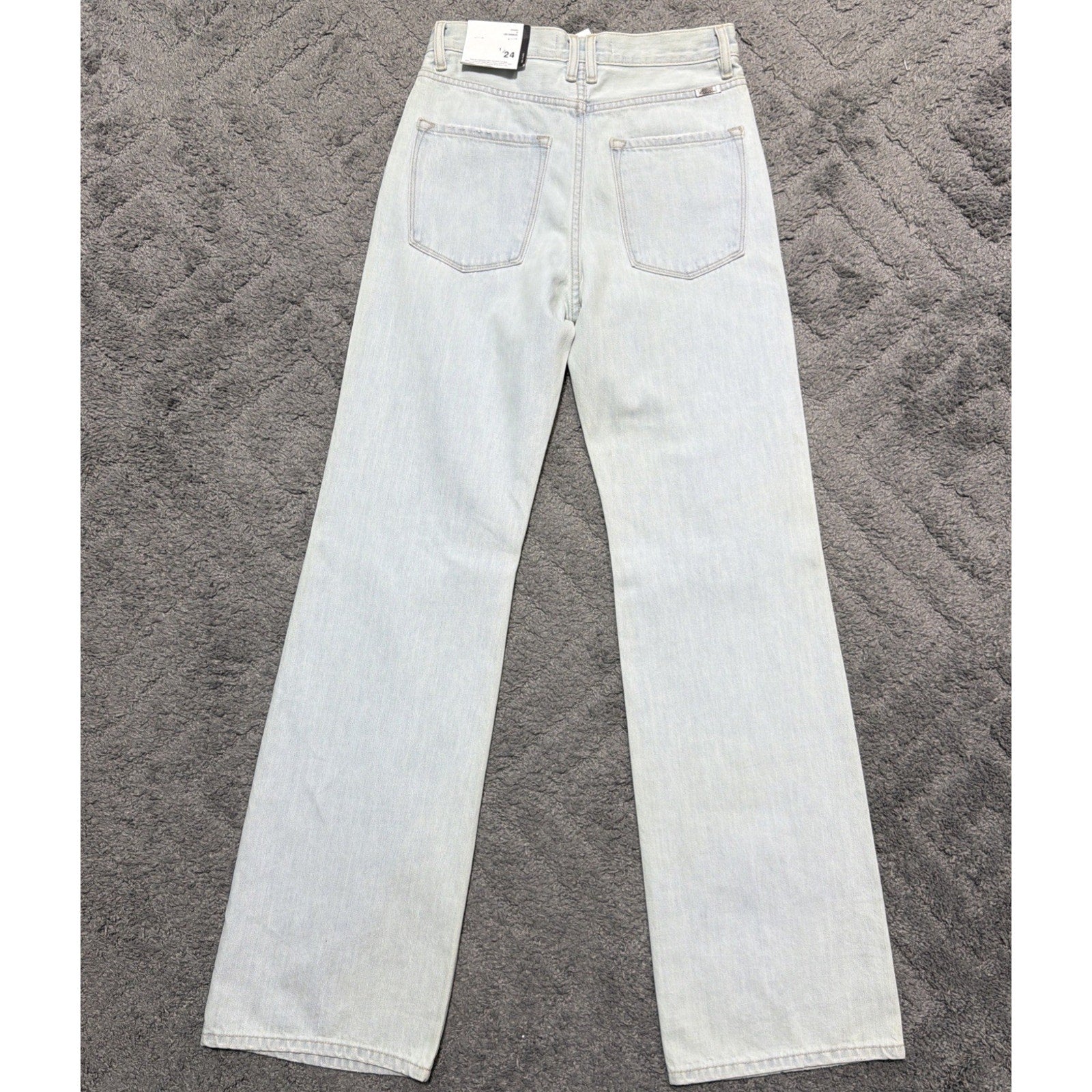 Kancan High Rise 90s Baggy Flare Jeans Distressed Button Fly 1/24 Measure 27x34
