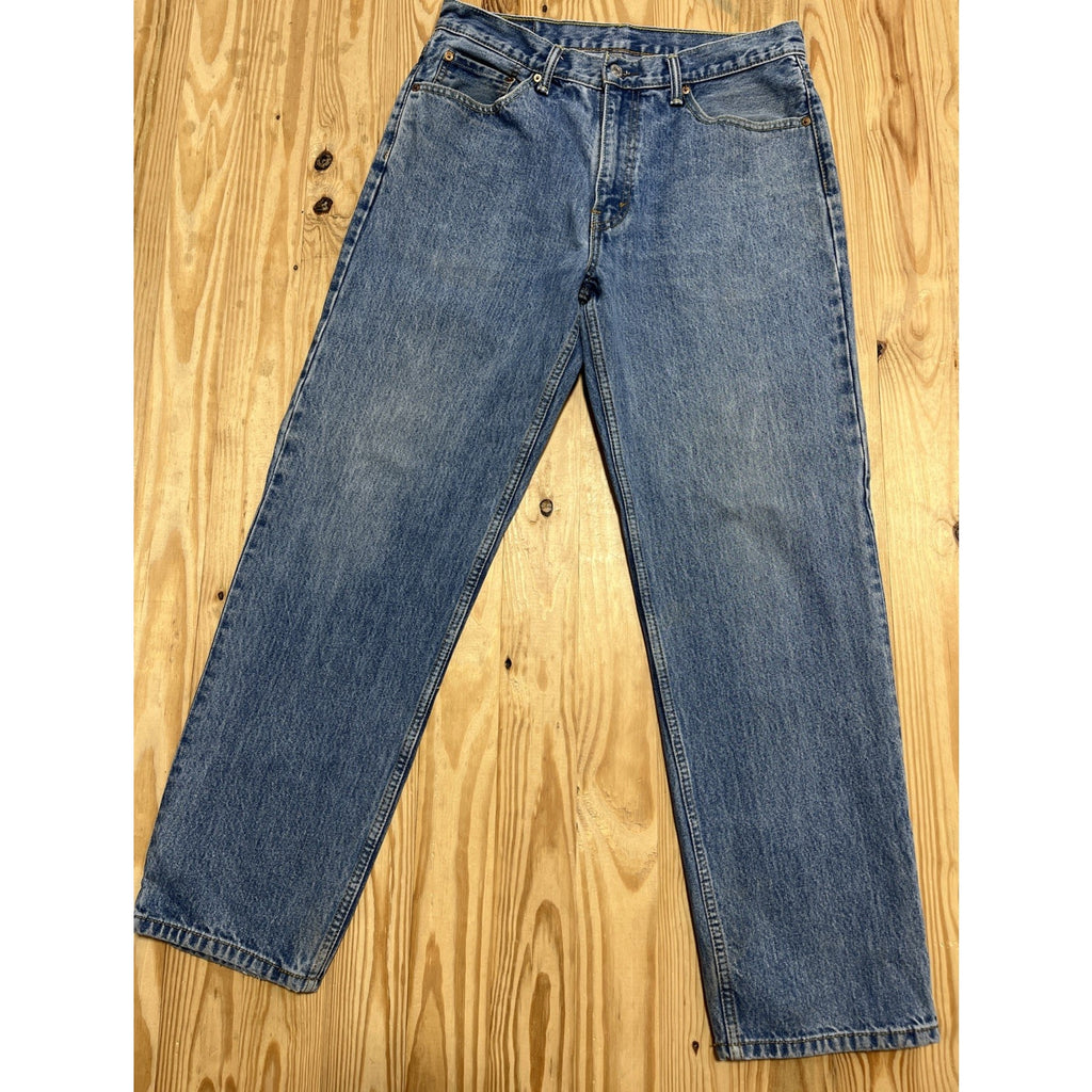 Levis Mens 550 34x32 Relaxed-Fit Tapered Leg Blue Denim Jeans Levi's Dungarees