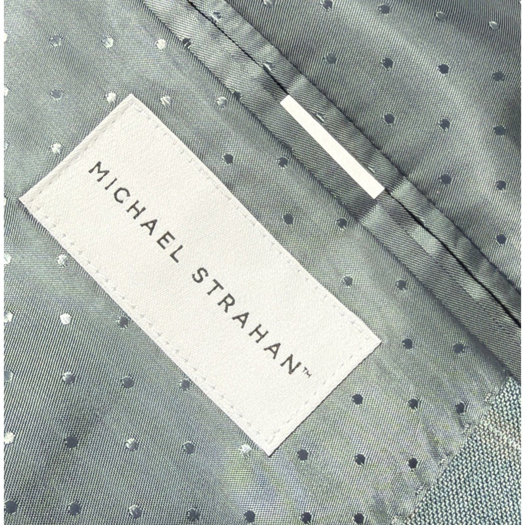 Michael Strahan Gray Windowpane Sport Coat Blazer Men’s 44R Stretch 2-Button