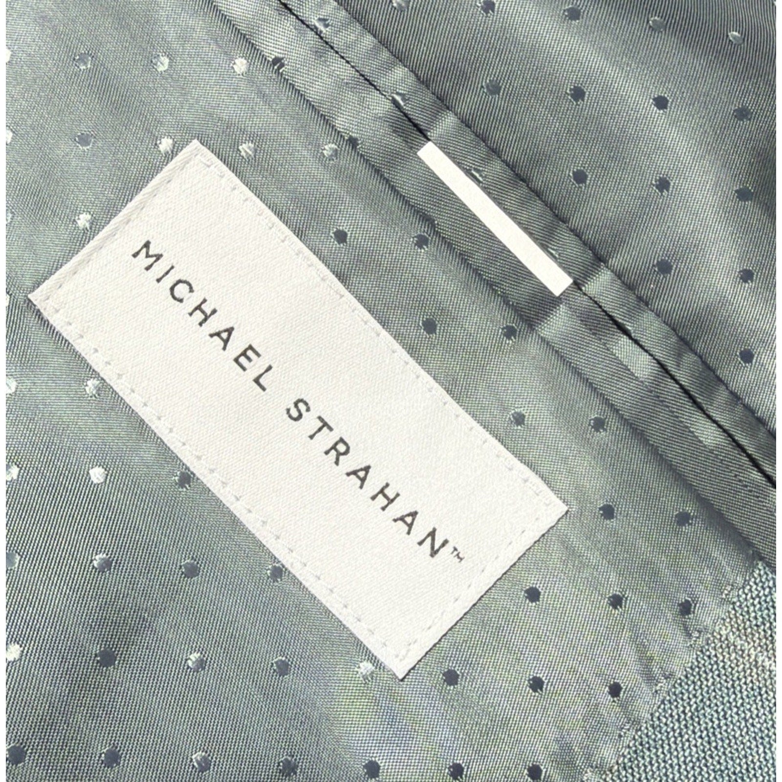 Michael Strahan Gray Windowpane Sport Coat Blazer Men’s 44R Stretch 2-Button