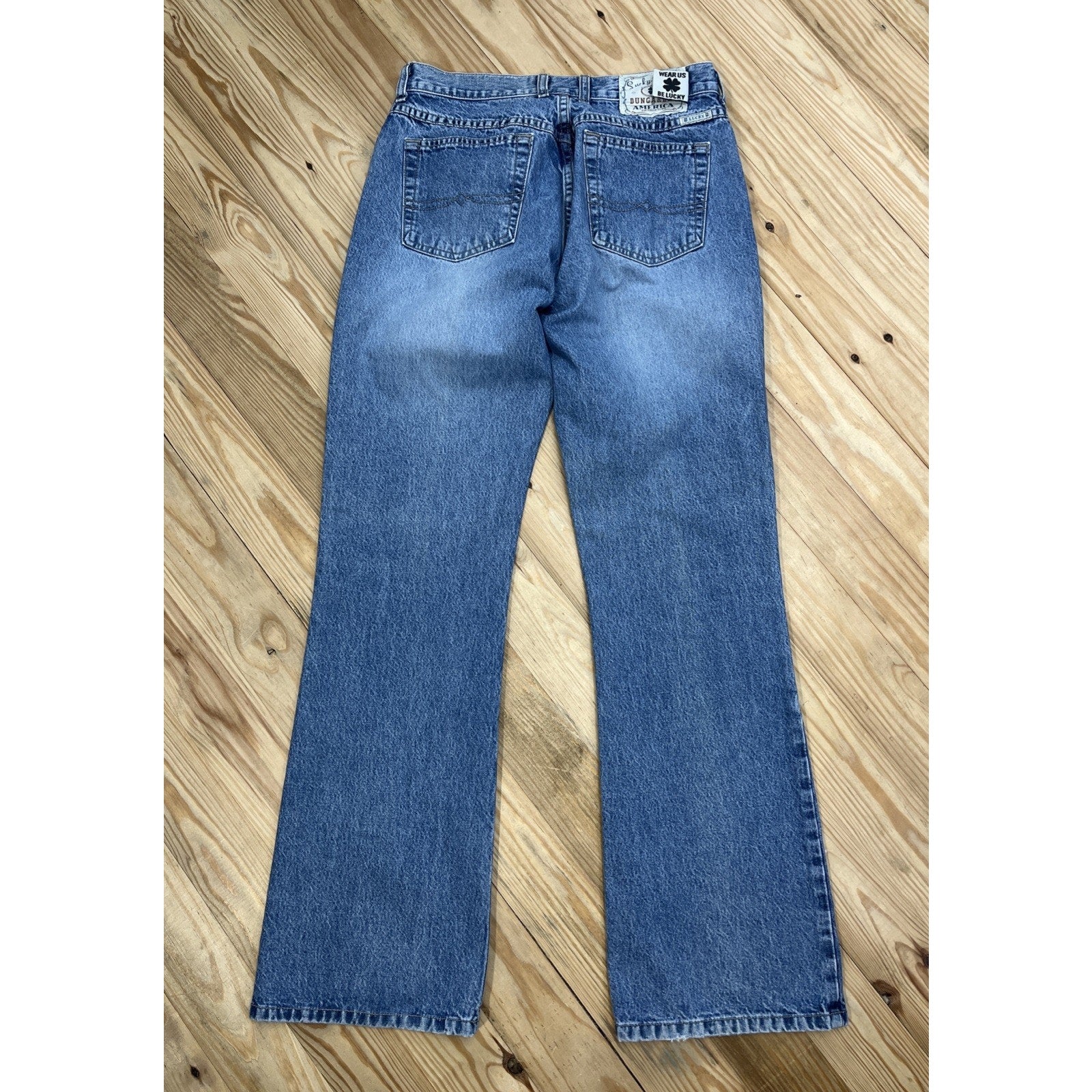 Vtg Lucky Brand Jeans Womens 8 Denim Peanut Pant Low Rise Flare Made In USA