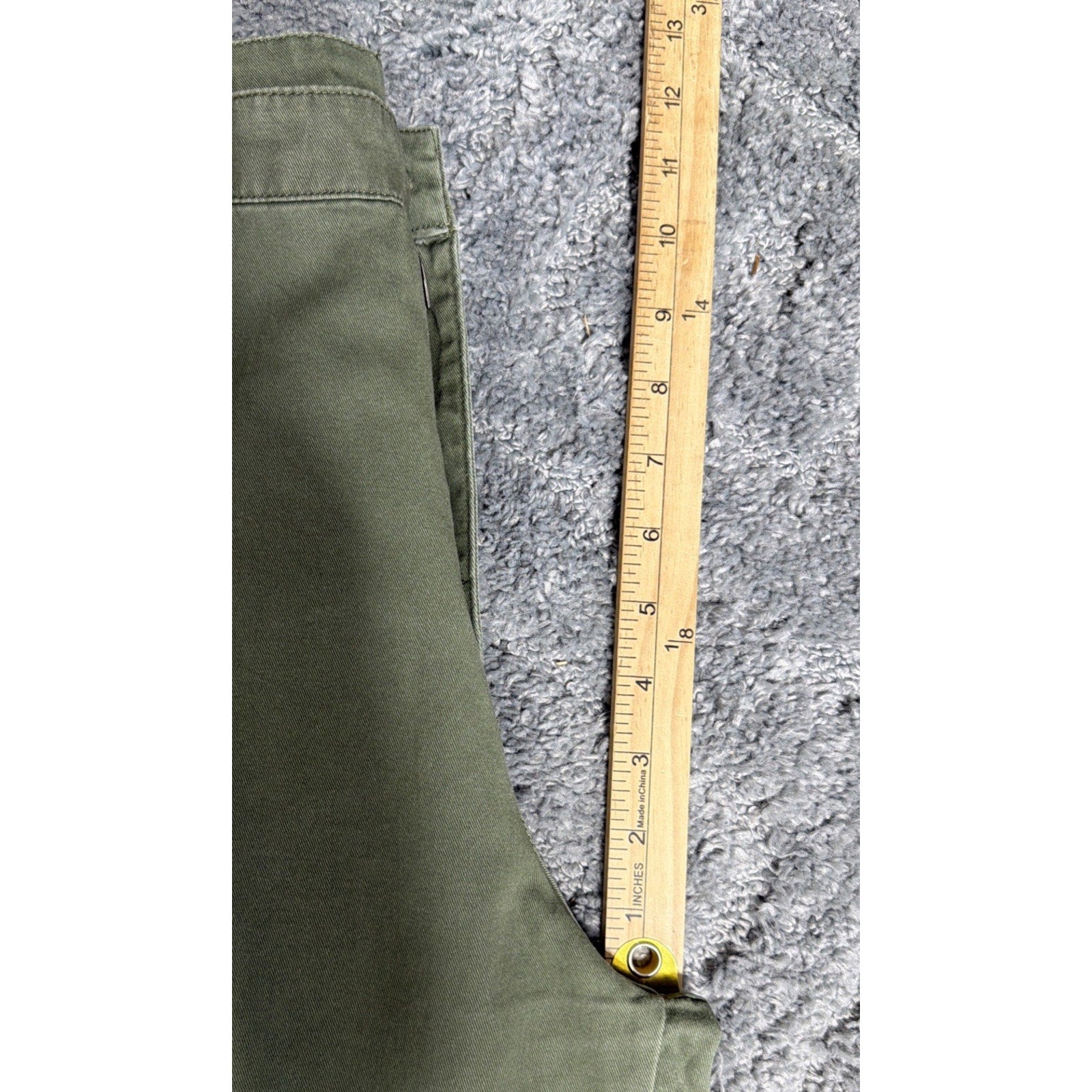 los angeles SIXTY SIX Wide Leg Saddleback Cargo Pants Twill Utility Army Green 7