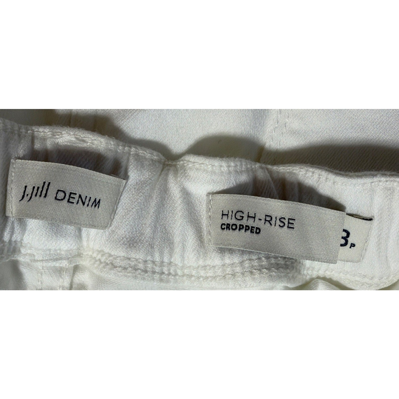 J. Jill White Rolled Hem High Rise Cropped Pants Size 18 P