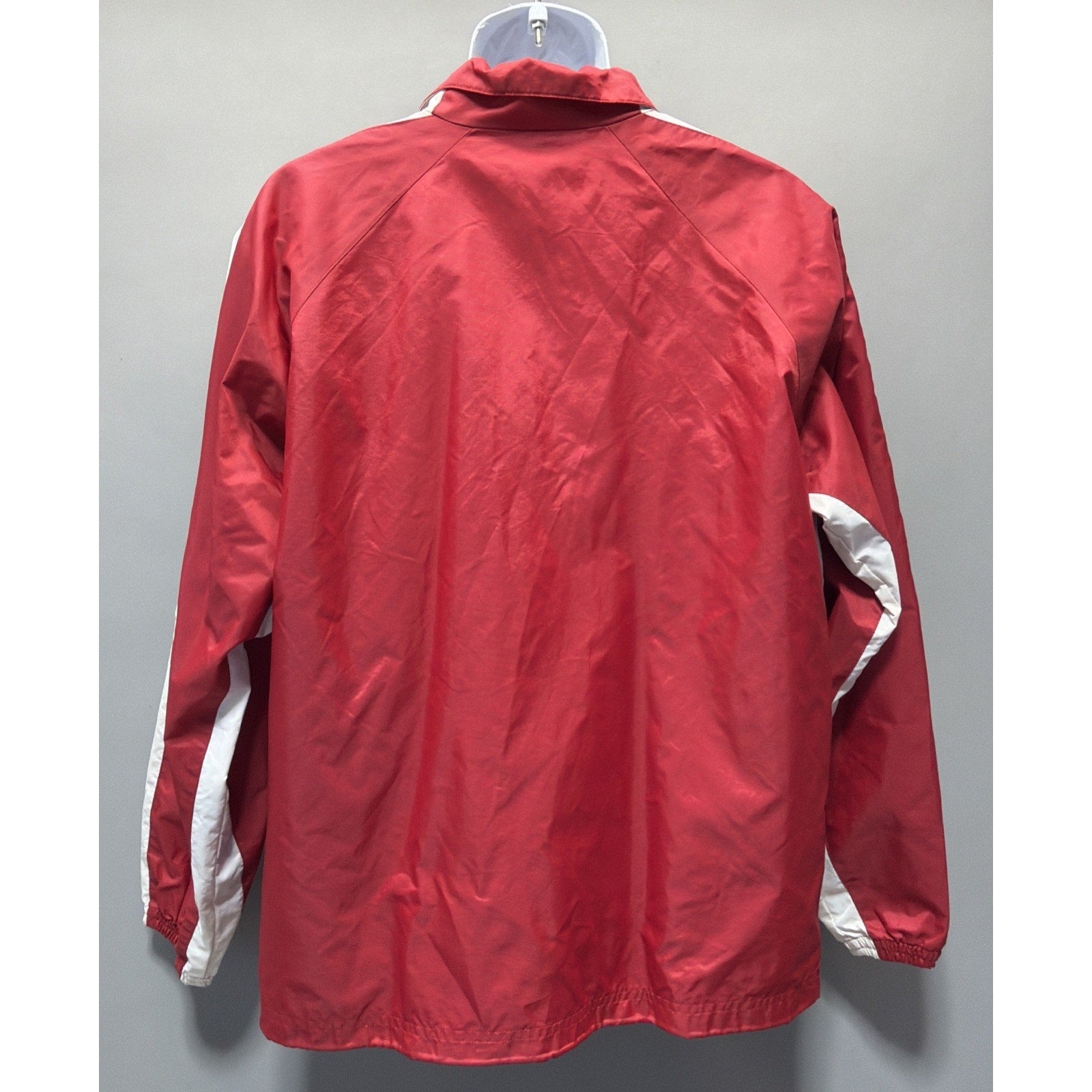 Vintage Nebraska Cornhuskers Jacket Men Small Red Adidas Windbreaker Full Zip