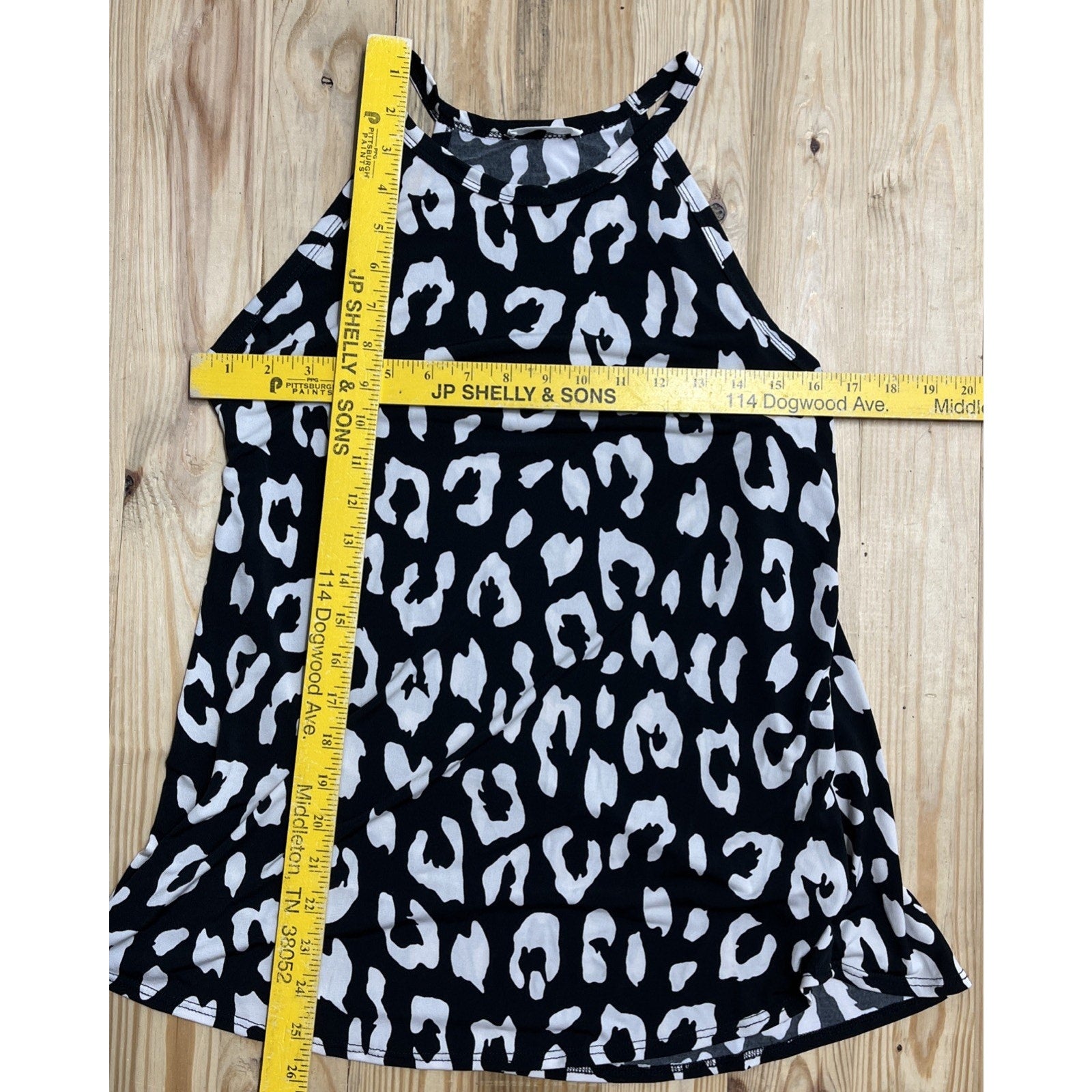 Bombom Top Womens Medium Cheetah Print Polyester Blend Sleeveless USA Made