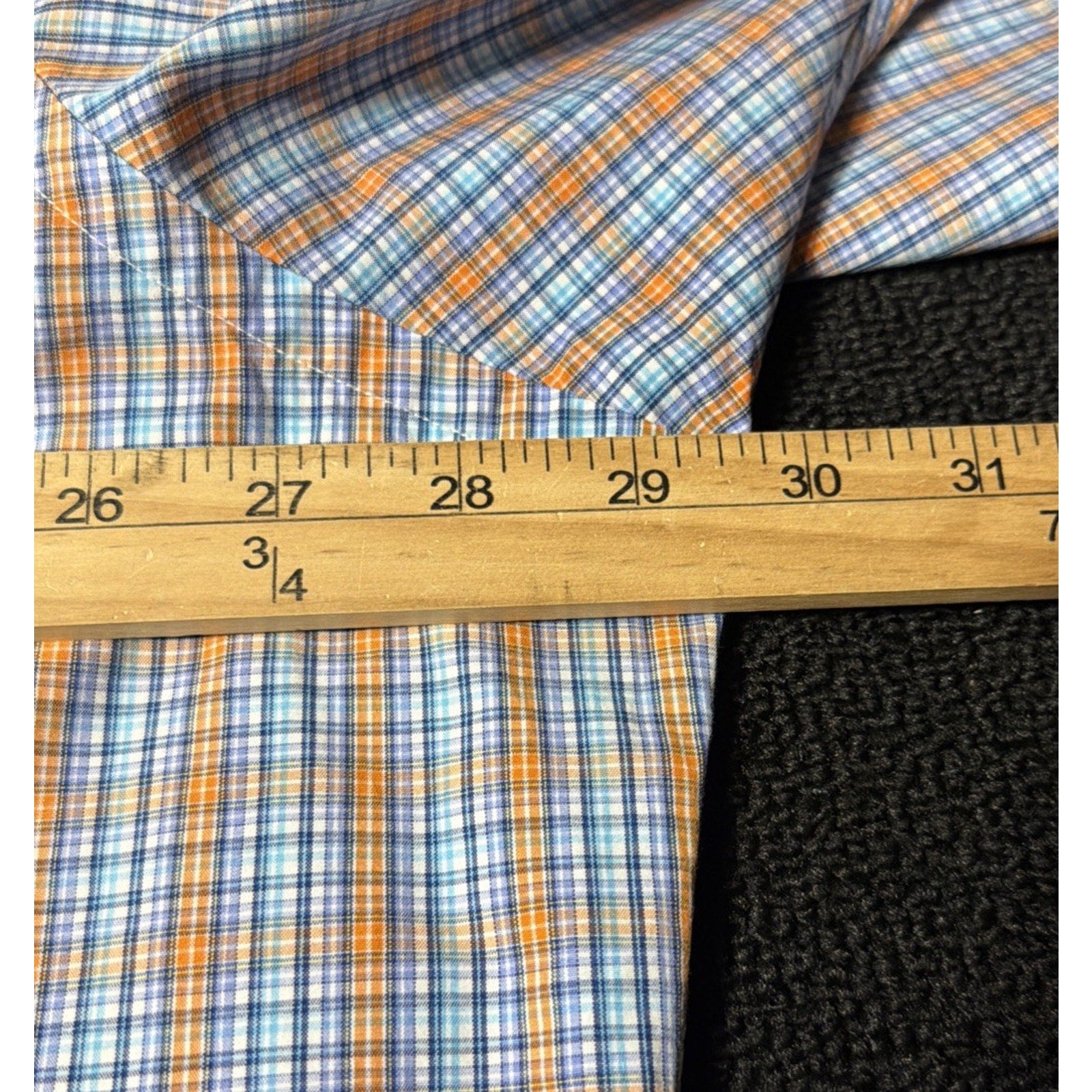 Ralph Lauren Shirt Mens Big 2XL Blue Plaid Classic Fit Button Preppy Collar